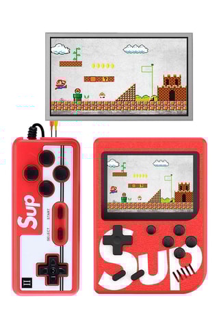 Console de jeux vidéo rétro - Rouge