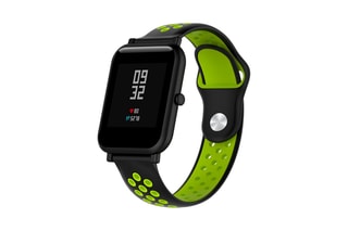 Bracciale sport universale 18 mm in silicone - Nero e verde