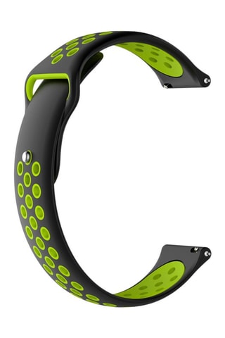 Bracciale sport universale 18 mm in silicone - Nero e verde