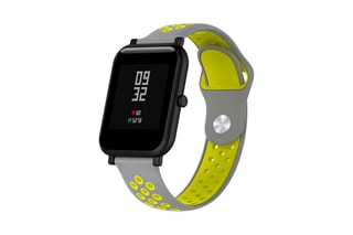 Bracciale sport universale 22 mm in silicone - Grigio e verde