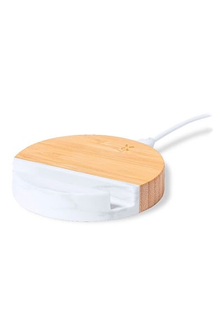 Chargeur sans fil en bambou - Naturel