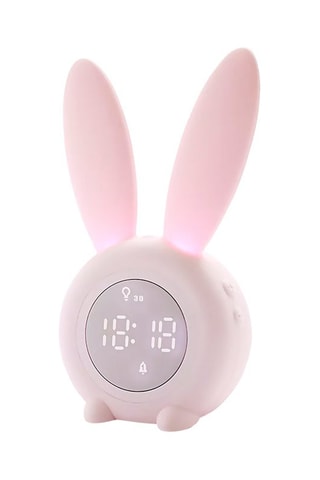 Réveil pour enfant avec lumière Bunny - Rose clair