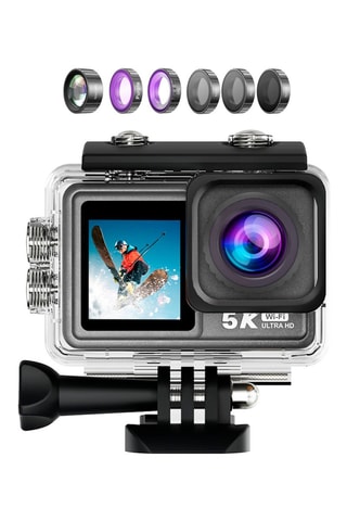 Caméra sport - Double écran LCD - 24 accessoires inclus