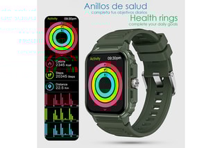 Montre connectée Y1 - Compatible Android et iOS - Vert