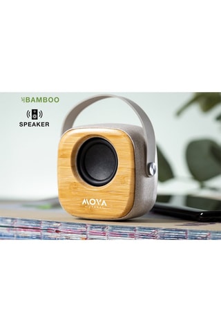 Enceinte Bluetooth - 3 W - Naturel et gris clair