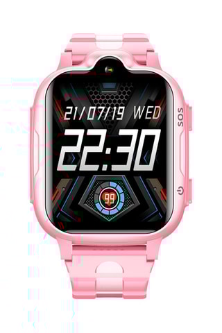 Montre connectée Smartwatch K15 4G GPS -  compatible IOS et Android - Rose