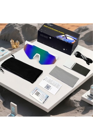 Lunettes intelligentes mixte - Verres effet miroi_r - Blanc