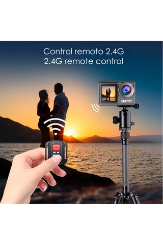 Caméra sport - Double écran LCD - 18 accessoires inclus