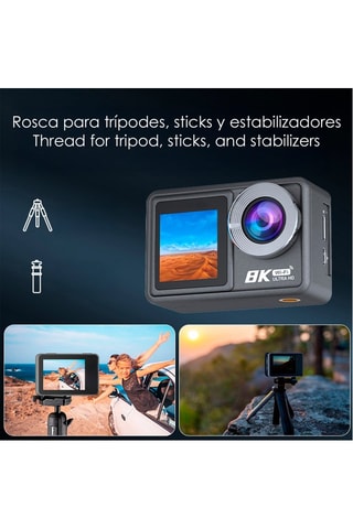 Caméra sport - Double écran LCD - 18 accessoires inclus