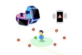 Smartwatch LBS - Rose et bleu marine