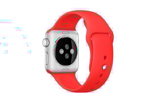 Bracelet en silicone compatible Apple Watch - 42/44 mm - Rouge