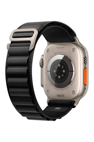 Bracelet en nylon compatible Apple Watch -  42/44/45/49 mm - Noir