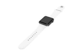 Bracelet en silicone compatible Apple Watch - 38/40 mm - Taille M/L - Blanc
