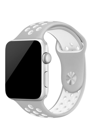Bracelet sport en silicone compatible Apple Watch 38mm/40mm - Taille S/M - Gris