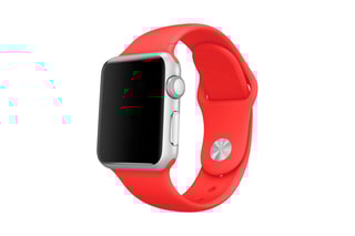 Bracelet en silicone compatible Apple Watch - 38/40 mm - Taille M/L - Rouge