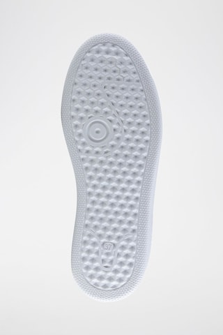 Zapatillas de piel con plataforma - Blanco