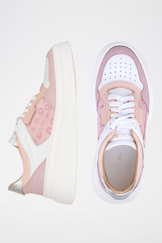 Zapatillas de piel con plataforma - Blanco