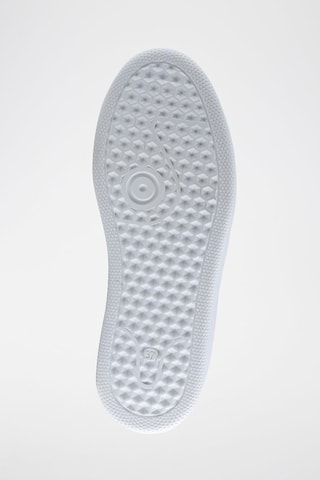 Zapatillas de piel con plataforma - Blanco