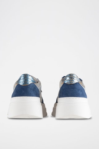 Zapatillas de piel con plataforma - Blanco