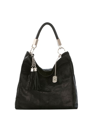 Mala de ombro em couro Rosallia  -  Preto  - Preto