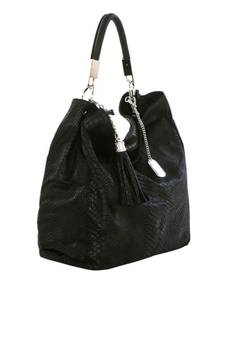 Mala de ombro em couro Rosallia  -  Preto  - Preto