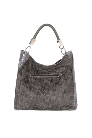 Mala de ombro em couro Rosallia  -  Preto  - Cinzento