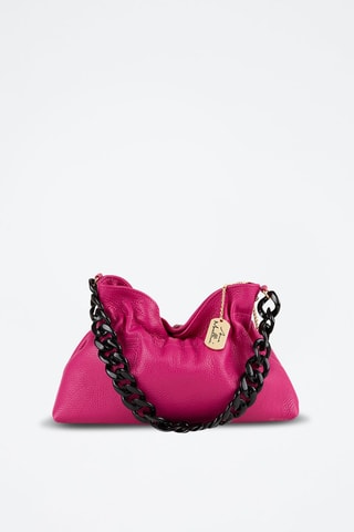 Bolso de piel Fabrizia - Fucsia
