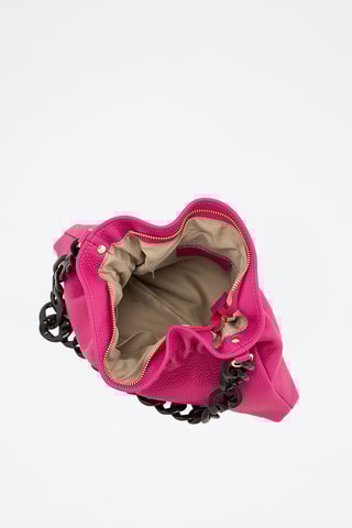 Bolso de piel Fabrizia - Fucsia