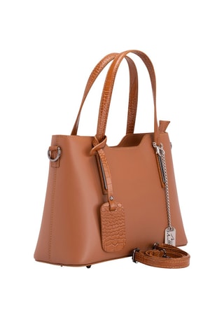 Bolso shopper de piel Corinna - Azul, gris y marrón