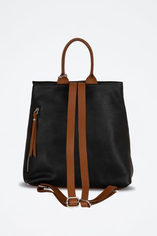 Mochila de piel Azalea - Negro