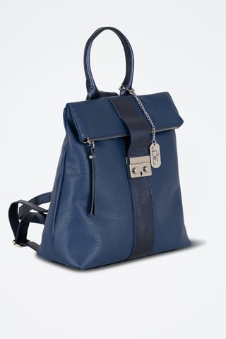 Mochila de piel Azalea - Azul