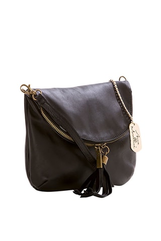 Bandolera de piel Alice - Negro