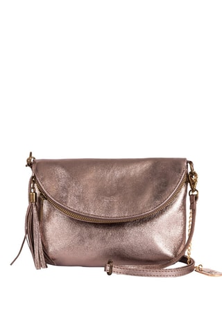 Bandolera de piel Beverly - Dorado