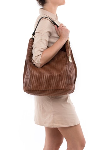 Bolso de piel Sebastiana - Marrón