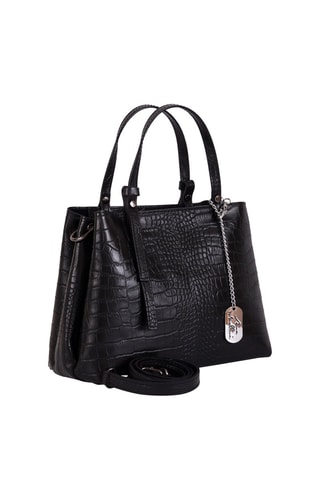 Bolso de piel Isabella - Negro
