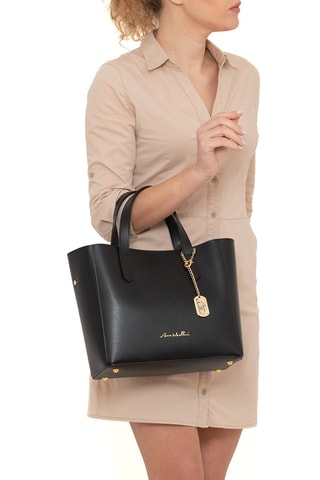Bolso de piel Battista - Negro