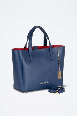 Bolso de piel Battista - Azul