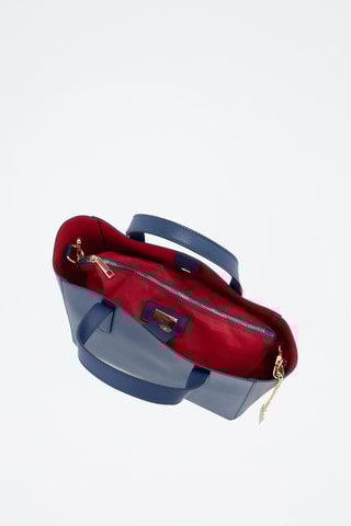 Bolso de piel Battista - Azul