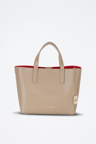 Bolso de piel Battista - Topo