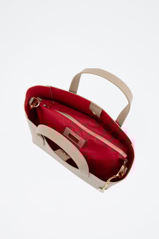 Bolso de piel Battista - Topo