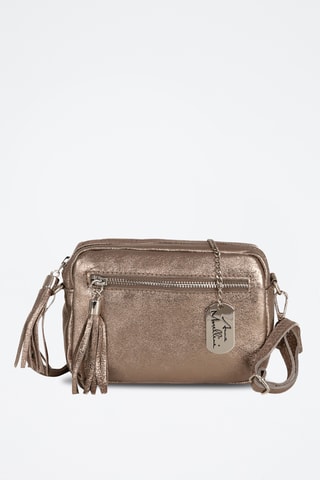 Bandolera de piel Abriana - Rojo