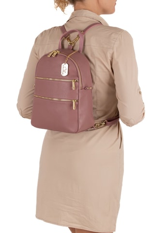 Mochila de piel Zeolla - Rosa