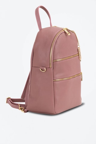 Mochila de piel Zeolla - Rosa