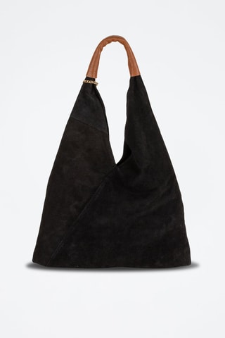 Bolso shopper de piel Eleonora - Negro