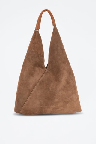 Bolso shopper de piel Eleonora - Marrón