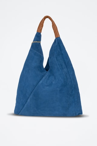 Bolso shopper de piel Eleonora - Azul