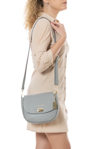 Bandolera de piel Iseppa - Gris