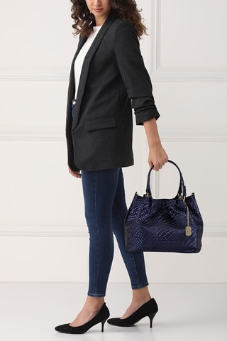 Bolso de piel Eloisa - Azul