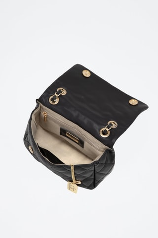 Bandolera acolchada de piel Jolarta - Negro