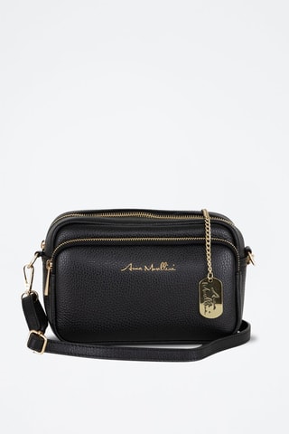 Bandolera de piel Tabita - Negro